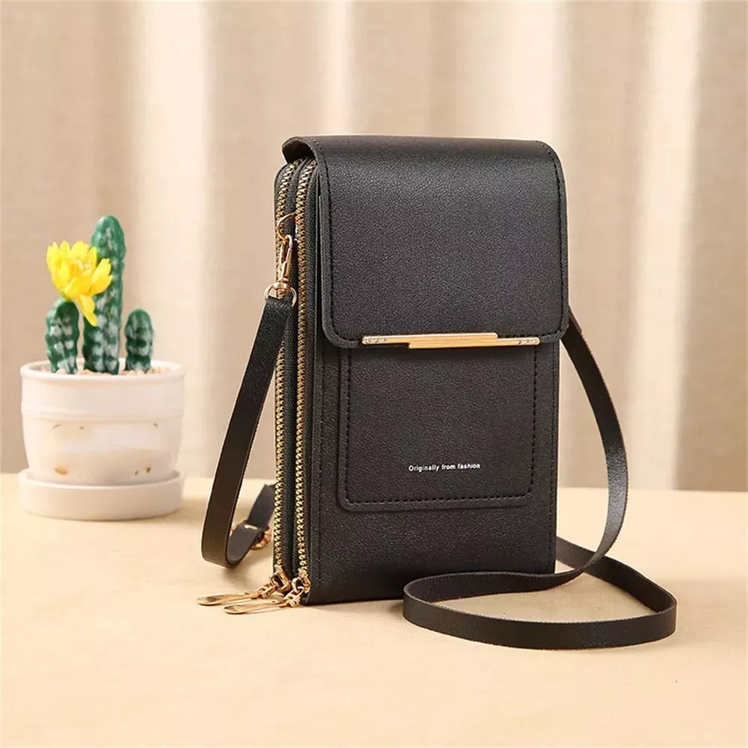 Bolso Portacelular Cuero Genuino Femenino - Endaicon