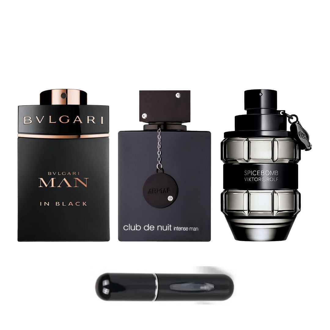 CLUBTHENUIT+MANINBLACK+SPICEBOMB+PERFUME
