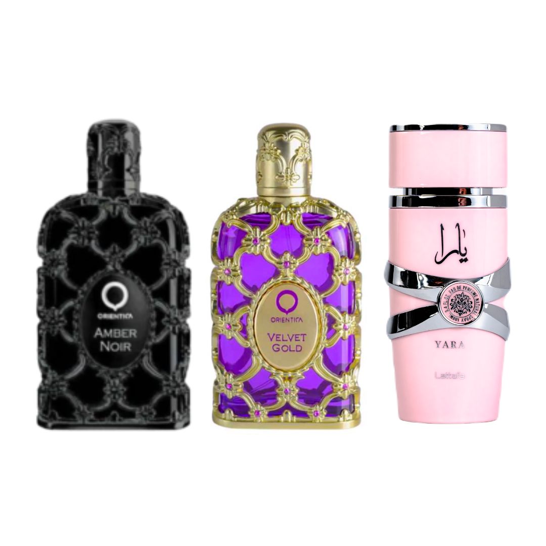 PERFUMES AMBERNOIRESTUCH+VELVETCAJA+YARA