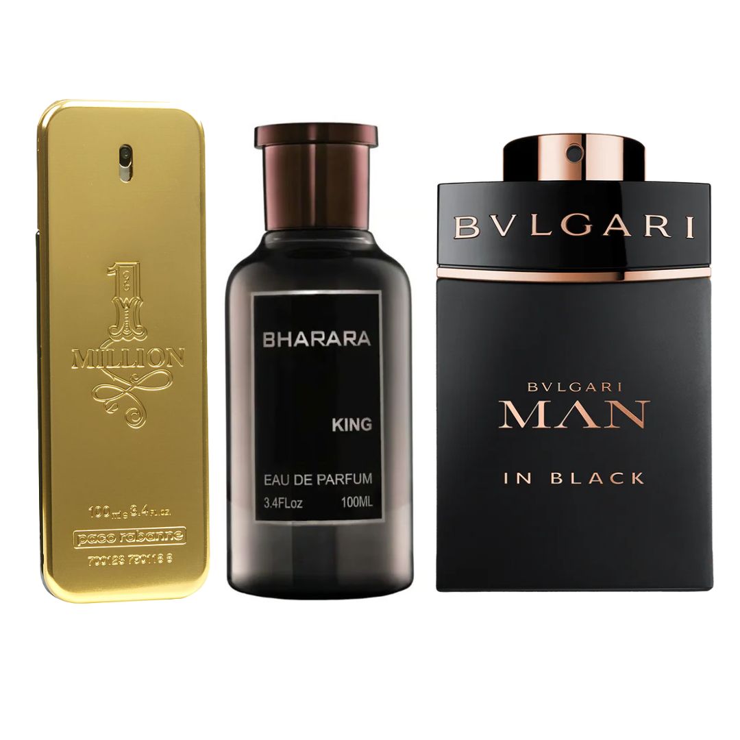 PERFUMEONEMILLION+BHARARAKING+MANINBLACK