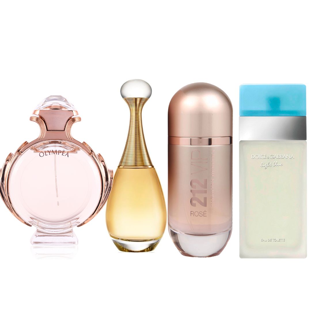 4 PERFUMES(JADORE+212ROSE+OLYMPEA+LIGHT)