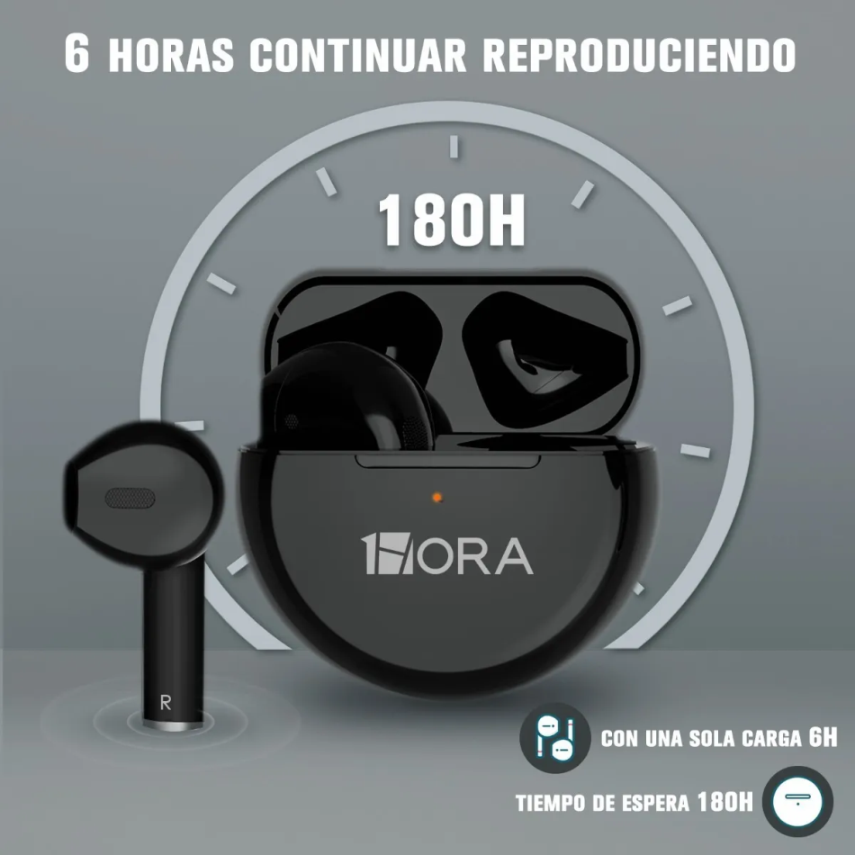 1hora Auriculares Inalámbricos BT AUT119