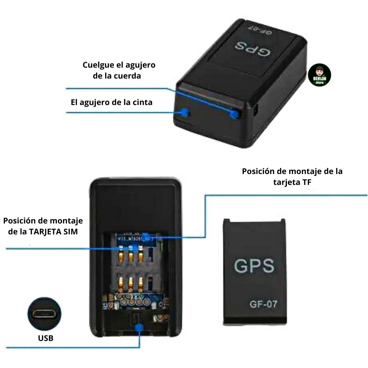 MINI GPS LOCALIZADOR Magnético Antipérdi