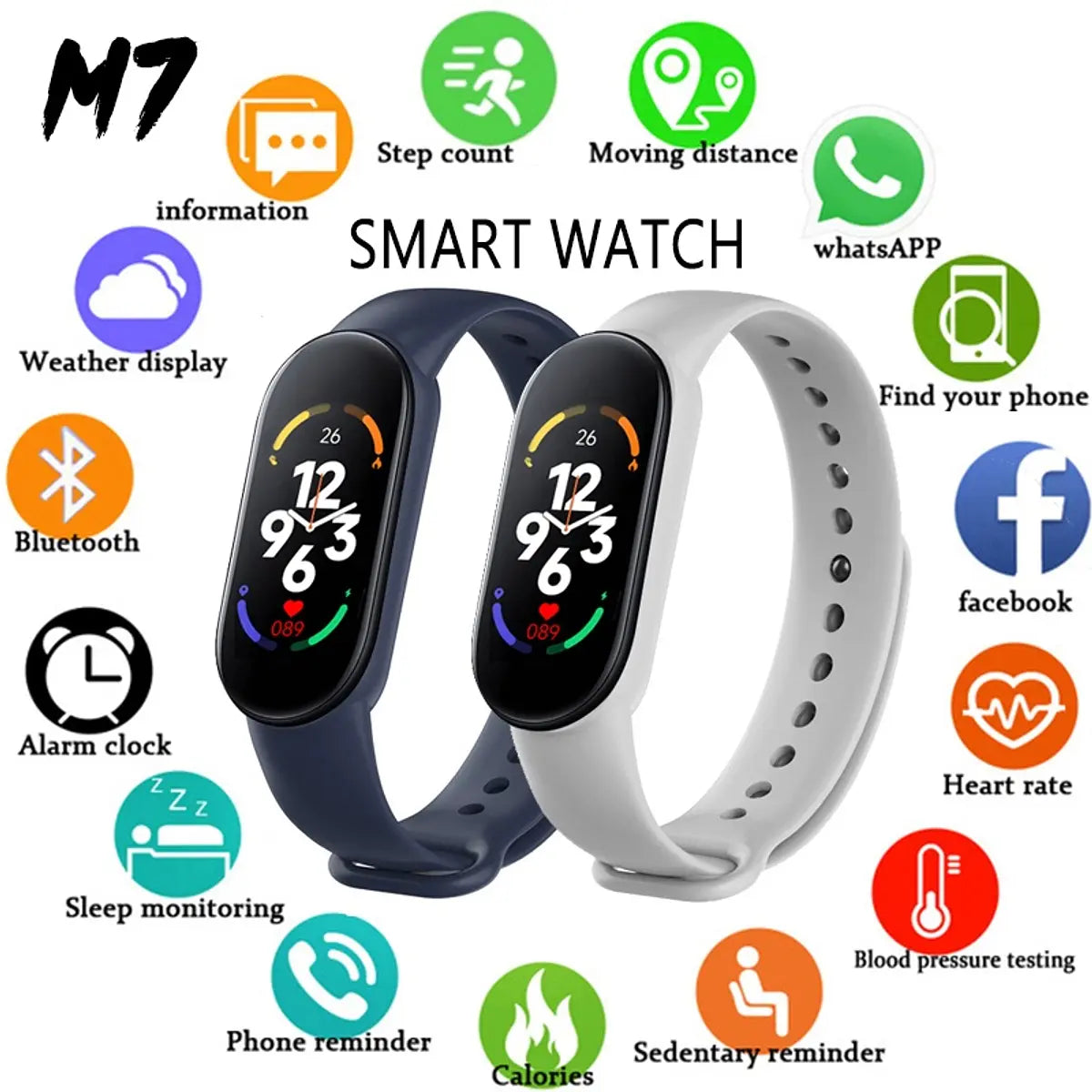 SMARTWATCH M7 BANDA INTELIGENTE M7 AAA