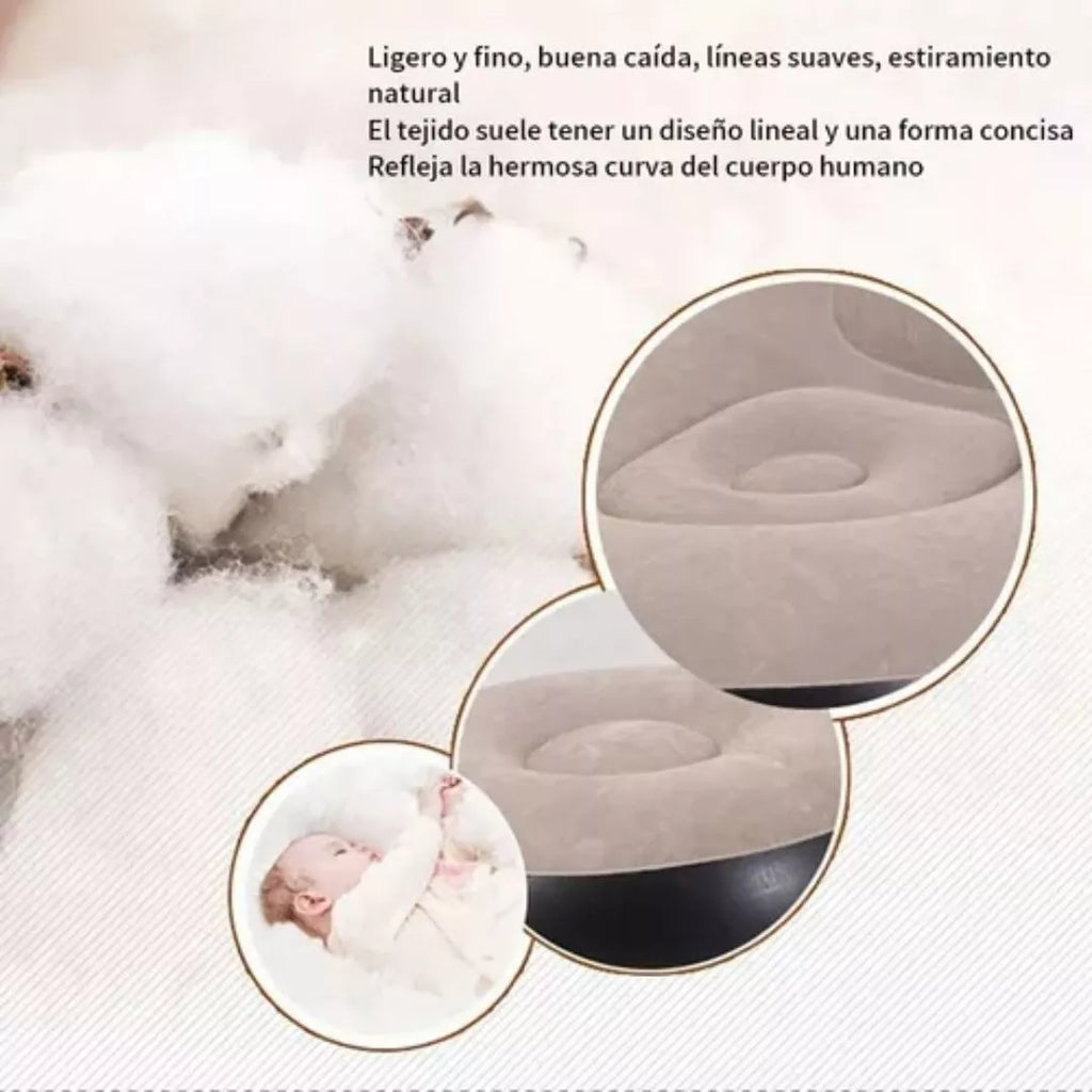 SOFA INFLABLE PORTATIL + REPOSAPIES