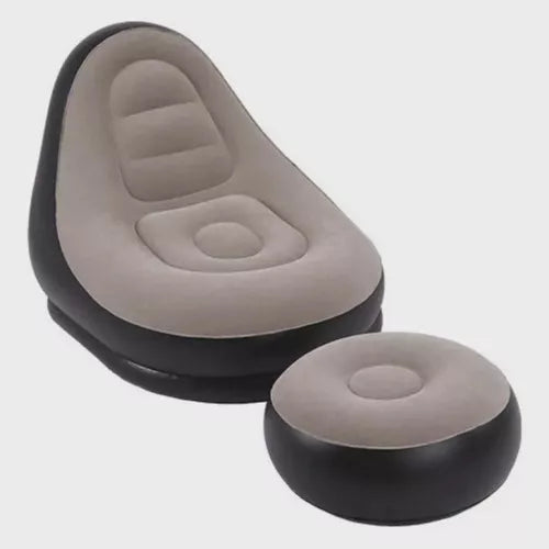 SOFA INFLABLE PORTATIL + REPOSAPIES