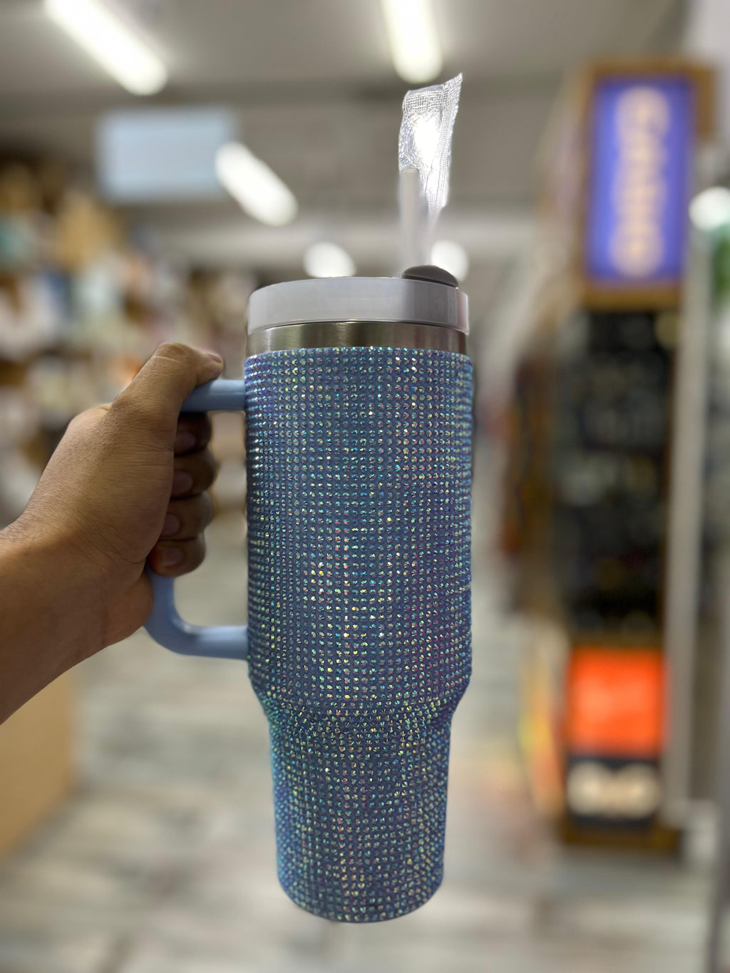 VASO TIPO STANLEY CON PIEDRAS BRILLANTES