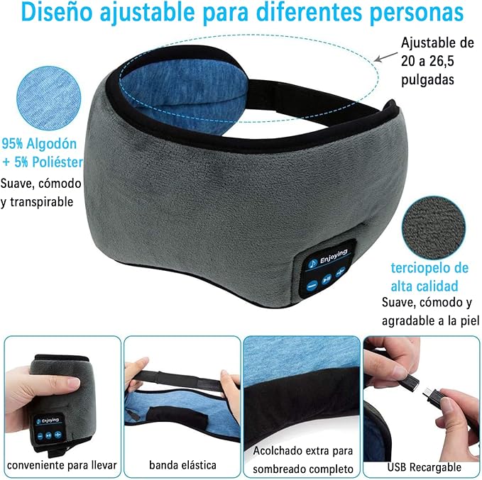 ANTIFAZ CON AURICULARES BLUETOOH