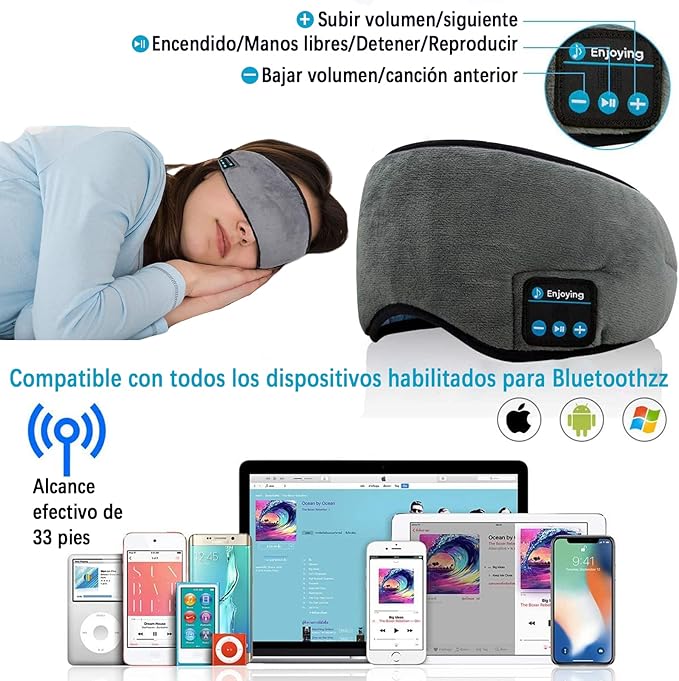 ANTIFAZ CON AURICULARES BLUETOOH