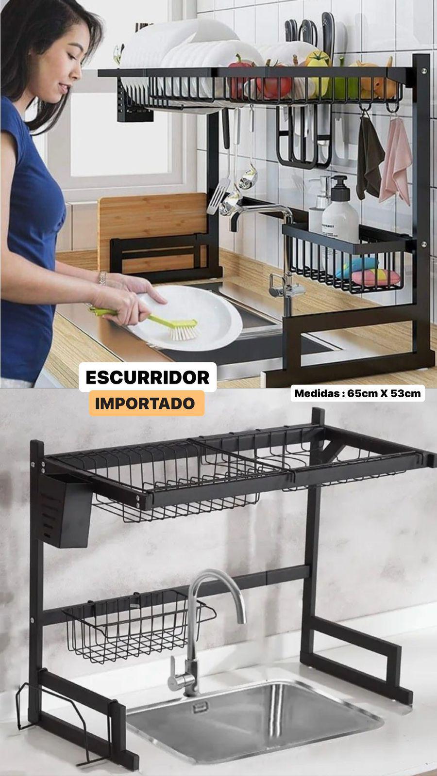 ESCURRIDOR DE PLATOS  EN ACERO INOXIDABL