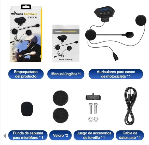 Intercomunicador Auriculares casco