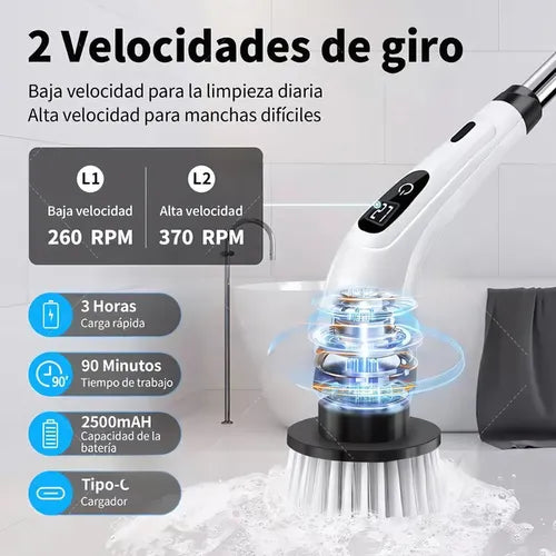 Cepillo de Limpieza Eléctrico Portátil Multiusos 9 En 1 Para El Hogar.