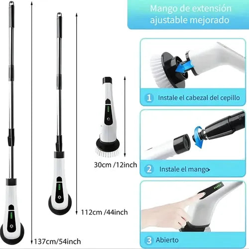 Cepillo de Limpieza Eléctrico Portátil Multiusos 9 En 1 Para El Hogar.