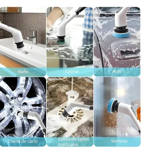 Cepillo de Limpieza Eléctrico Portátil Multiusos 9 En 1 Para El Hogar.
