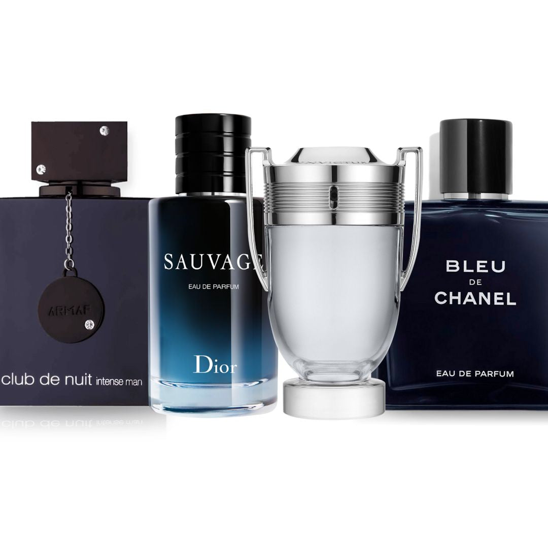 4 PERFUMES(NUIT+SAUVAGE+INVICTUS+BLEU)